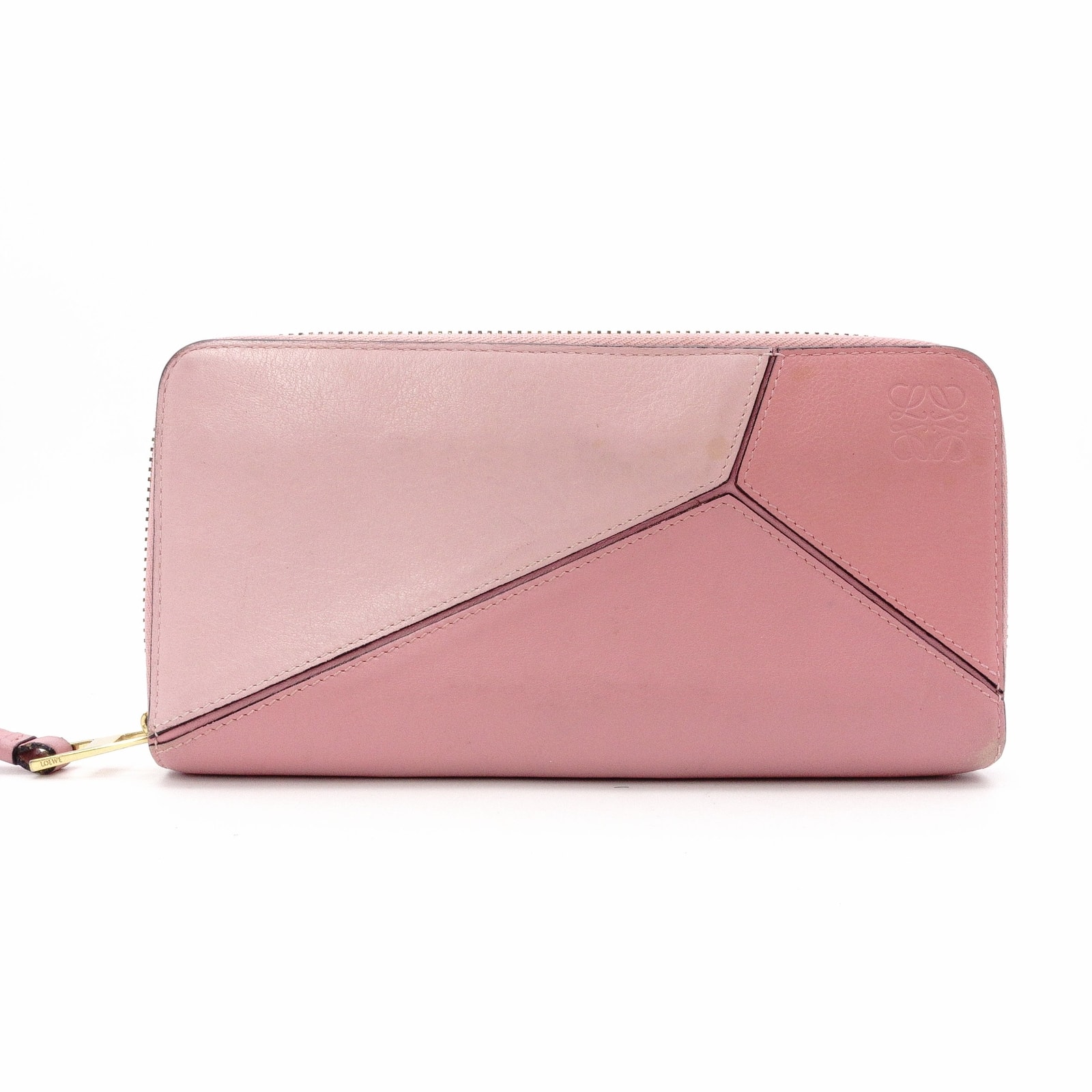 LOEWE ロエベ パズル 長財布 レザー ピンク系 ロゴ 財布 レディース