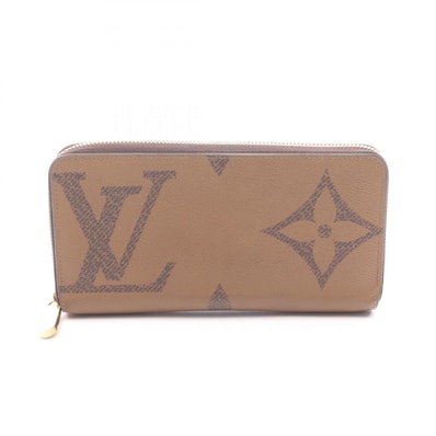 ルイ・ヴィトン LOUIS VUITTON ジッピーウォレット ラウンド長財布 財布 レザー PVC モノグラム・ジャイアントリバース レディース ブラウン系 M69353 【中古】