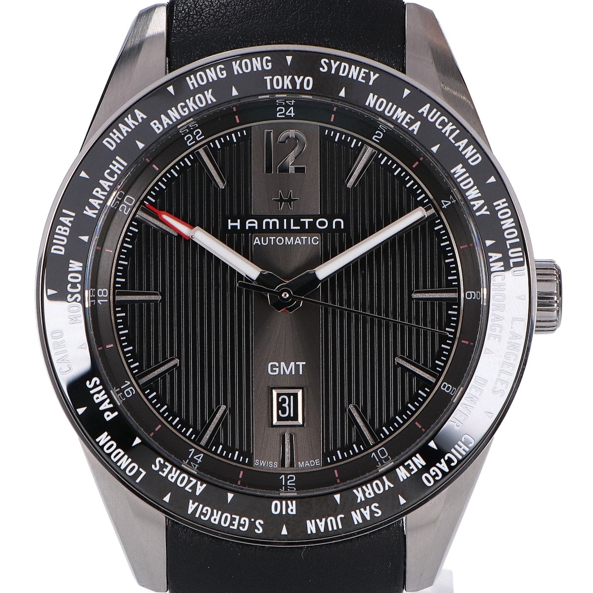 ハミルトン 【美品】H43725731 ブロードウェイ GMT Limited Edition 自動巻き 46mm