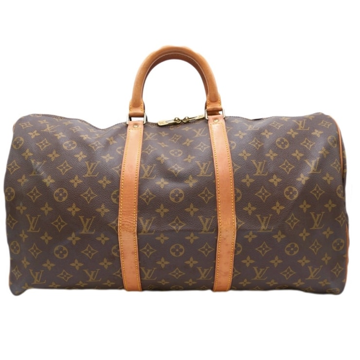 LOUIS VUITTON(ルイ・ヴィトン)キーポル50 ヴィンテージ ボストンバッグ モノグラム ブラウン ヌメ革 トラベルバッグ M41426【中古】
