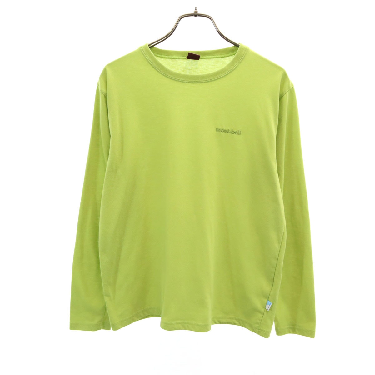 mont-bell モンベル 日本製 長袖 WIC.ブリーズスパン Tシャツ L 黄緑 ロンT