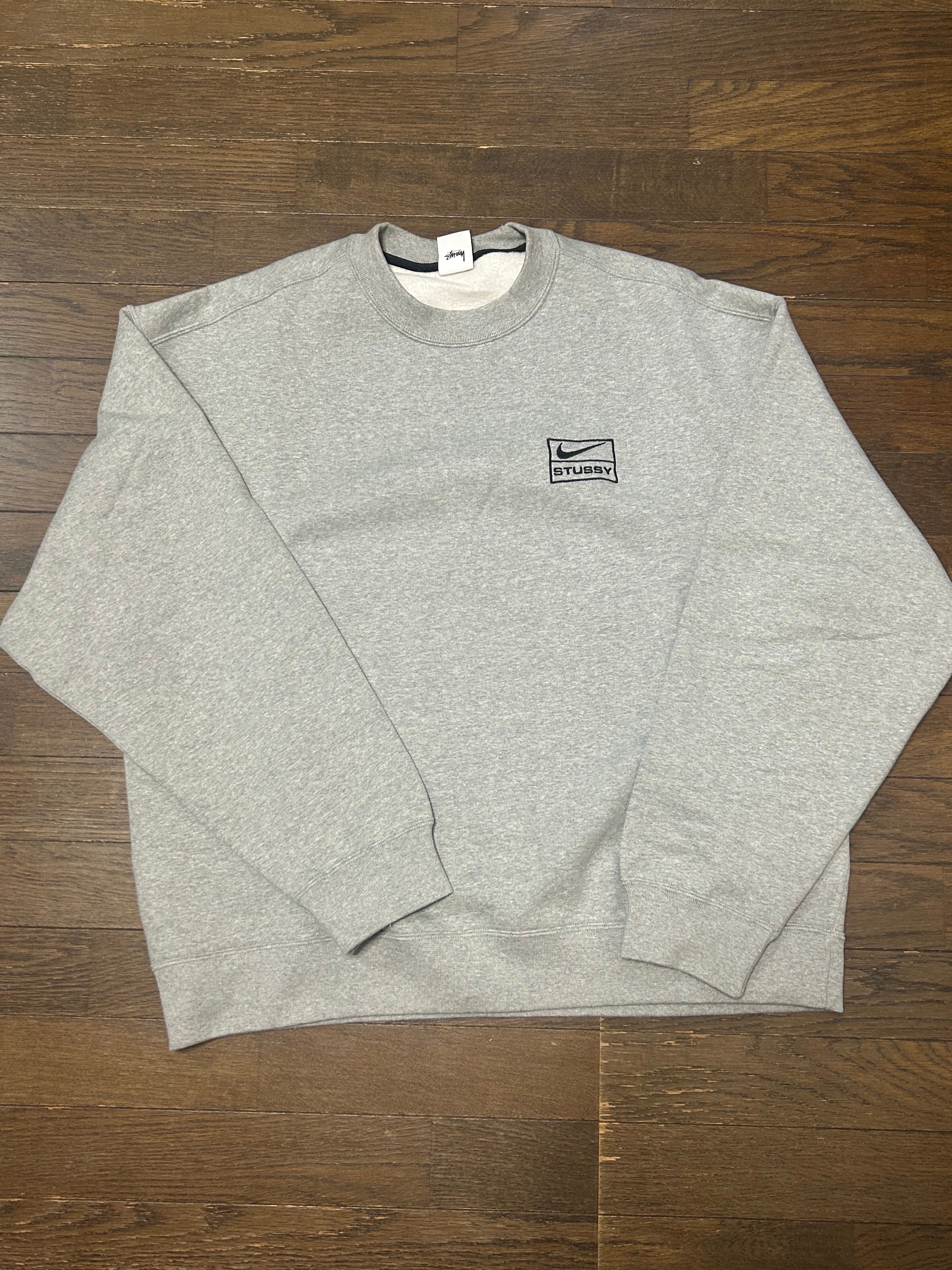 Stussy x Nike Fleece Crew (US Size) "Grey" DO9337-063