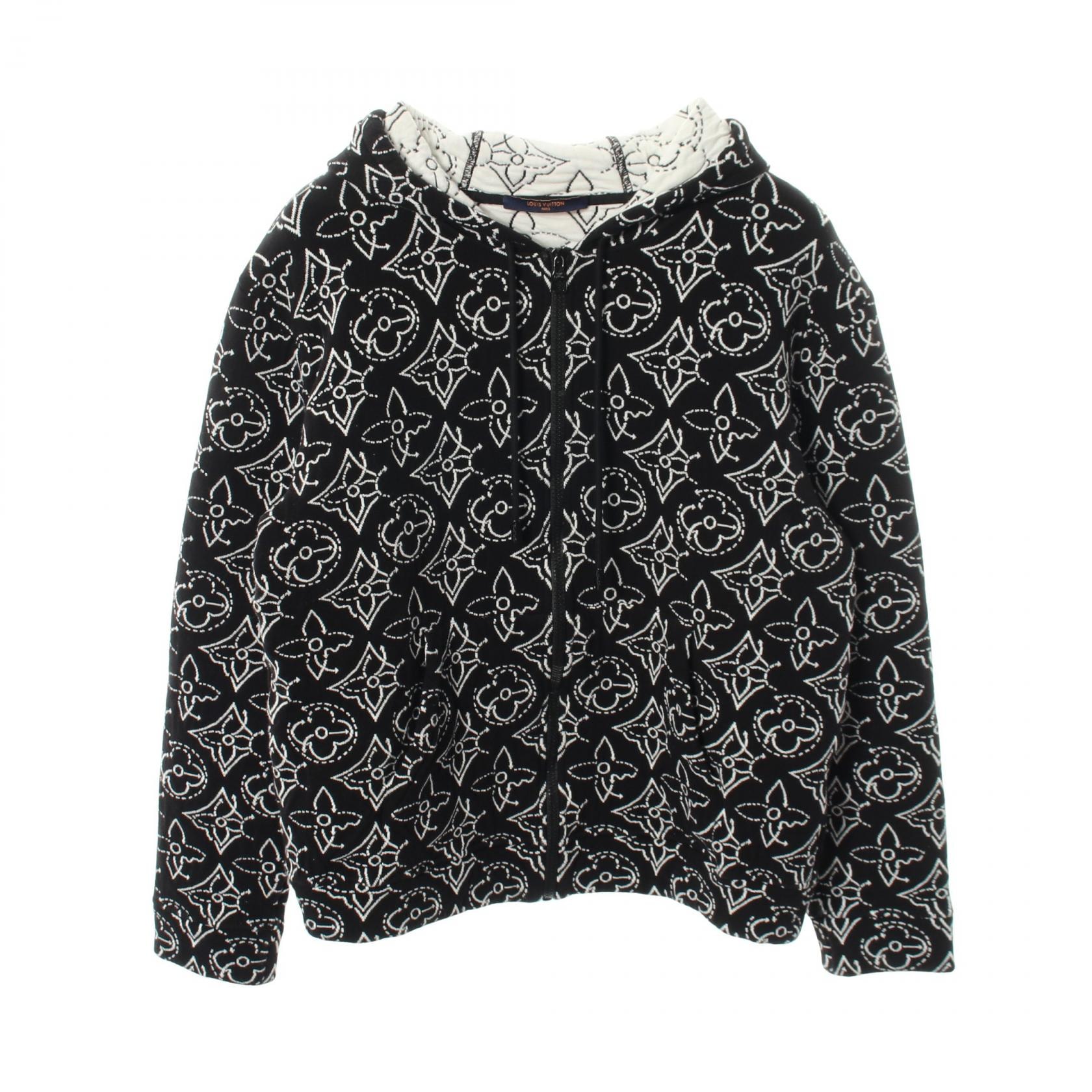 ルイ・ヴィトン LOUIS VUITTON LOUIS VUITTON × NBA モノグラムフラワーキルティング パーカー 衣料品 トップス コットン メンズ ブラック系 / ホワイト系 RM212M DM0 HLY12W 【中古】