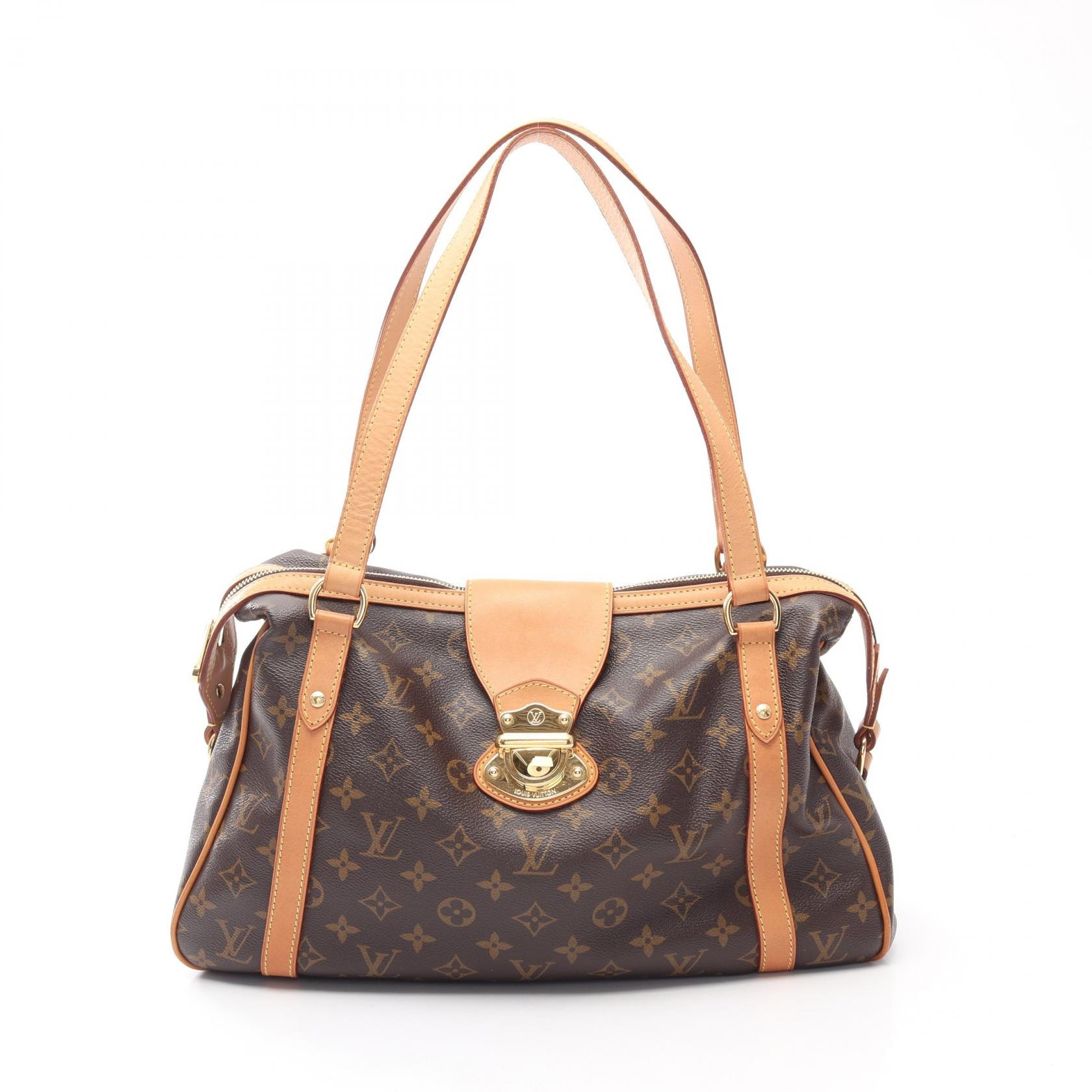 ルイ・ヴィトン LOUIS VUITTON ストレーザPM モノグラム ショルダーバッグ バッグ PVCコーティングキャンバス レザー レディース ブラウン系 M51186 【中古】