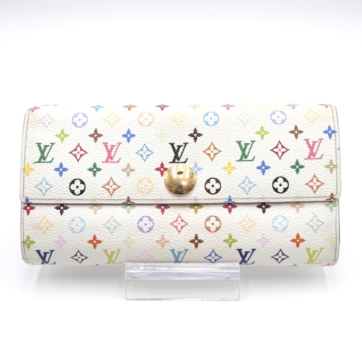 LOUIS VUITTON(ルイ・ヴィトン)モノグラム・マルチカラー ポルトフォイユ・サラ ヴィンテージ 長財布 二つ折り財布 ブロン ホワイト マルチカラー PVC レザー ゴールド金具 レディース【中古】
