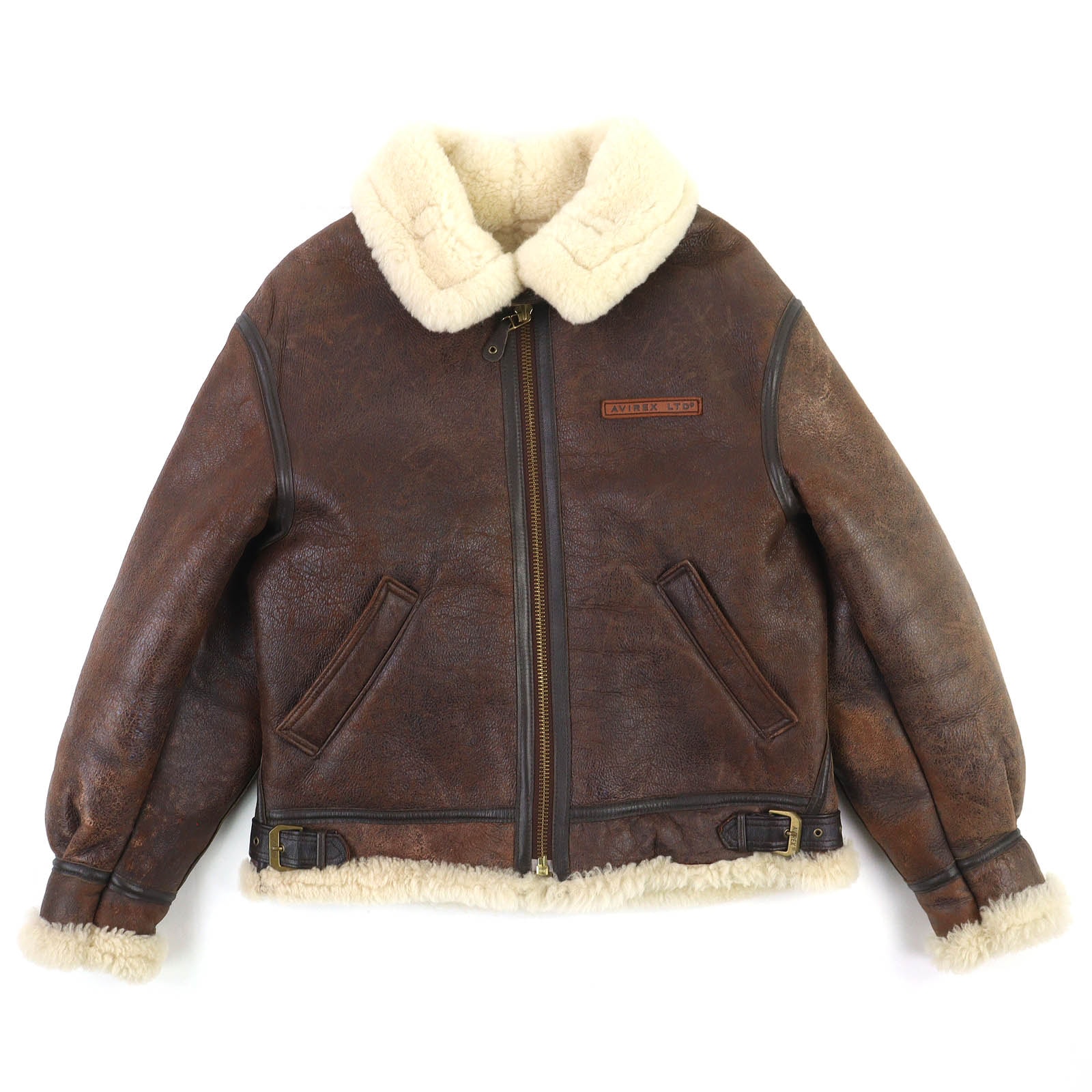 極美品 アヴィレックス ムートン フライトジャケット 40 43392