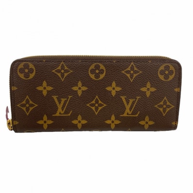 【6db1041】ルイヴィトン 長財布 モノグラム ポルトフォイユクレマンス M60742 フューシャ【中古】レディース