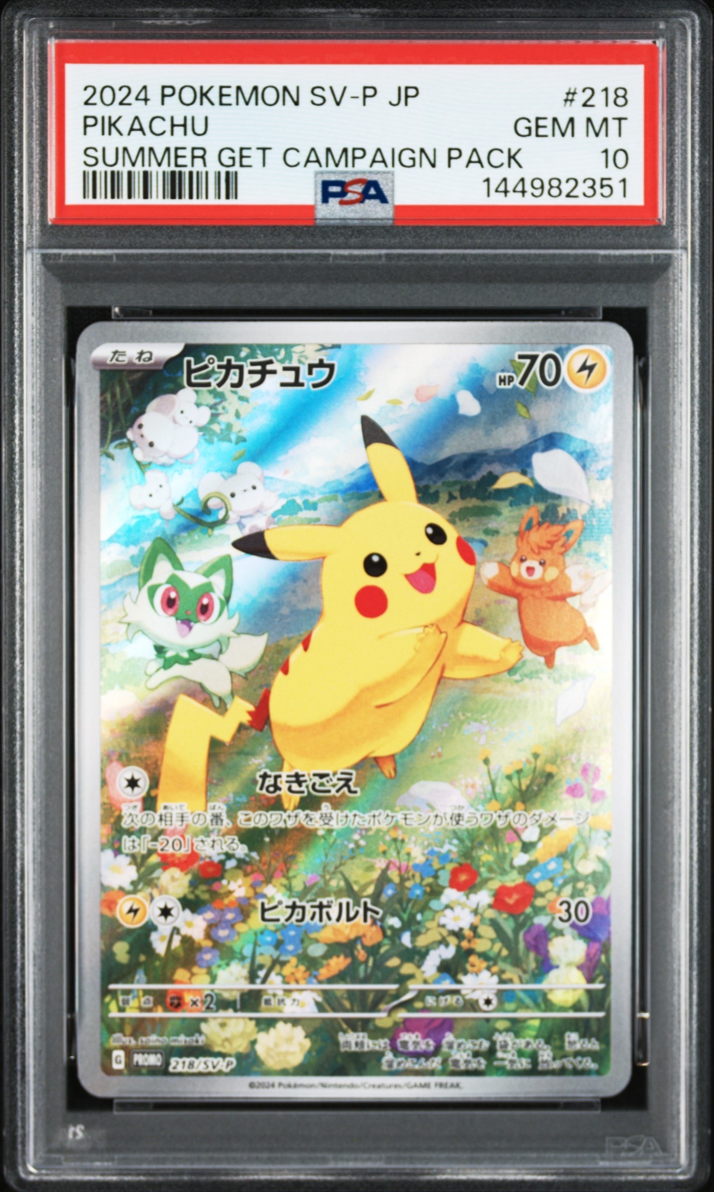 ピカチュウ P [SV-P 218](プロモカードパック「ポケカの夏がキタ!プロモカードGetキャンペーン!」)