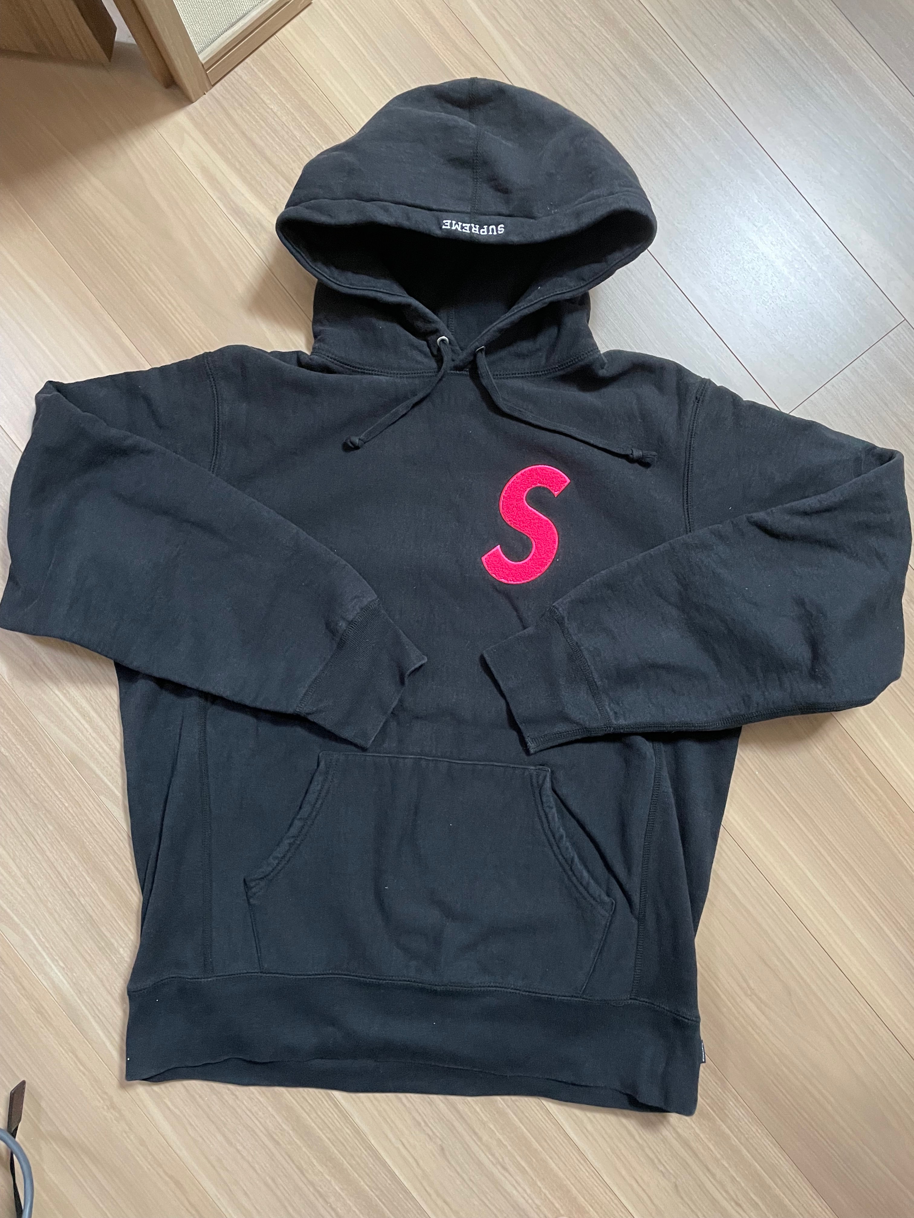Supreme S Logo Hooded Sweatshirt "Black" (19FW)