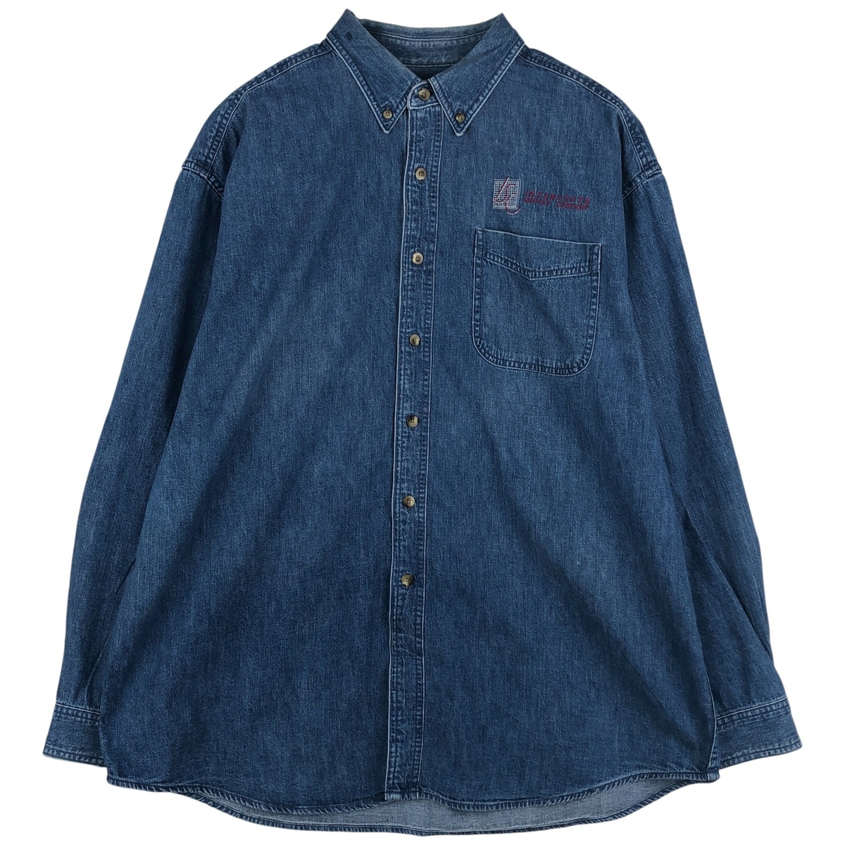 古着 90~00年代 エルエルビーン L.L.Bean 長袖 ボタンダウンデニムシャツ メンズXL相当 ヴィンテージ/eaa609605