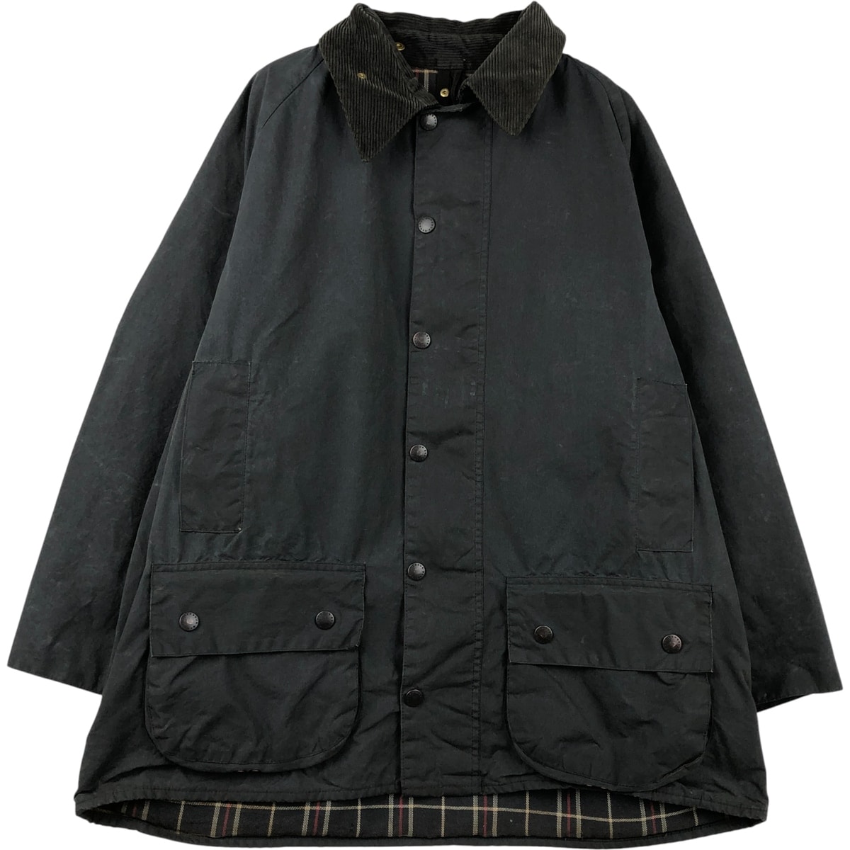 古着 80~90年代 バブアー Barbour BEAUFORT ビューフォート 旧3ワラント オイルド ハンティングジャケット 英国製 C46 メンズXL相当 ヴィンテージ/eaa614838