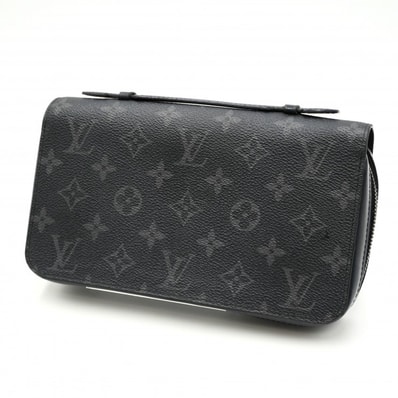LOUIS VUITTON(ルイ・ヴィトン)ジッピーXL モノグラム・エクリプス ヴィンテージ ラウンドファスナー長財布 オーガナイザー セカンドバッグ ブラック M61698【中古】