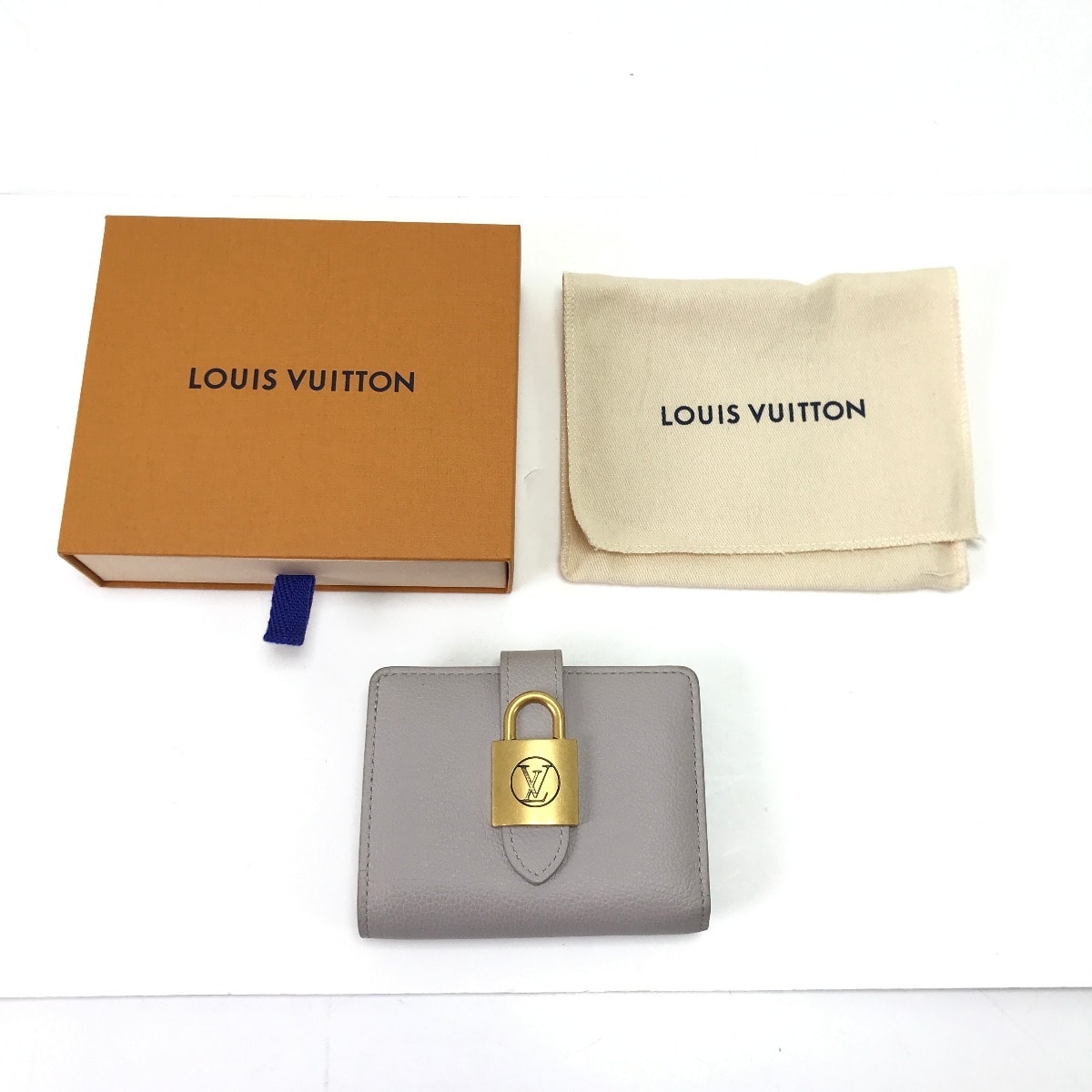 LOUIS VUITTON ルイヴィトン 2つ折り財布 ポルトフォイユ・ロウキー・コンパクト M13616 ライトグレー