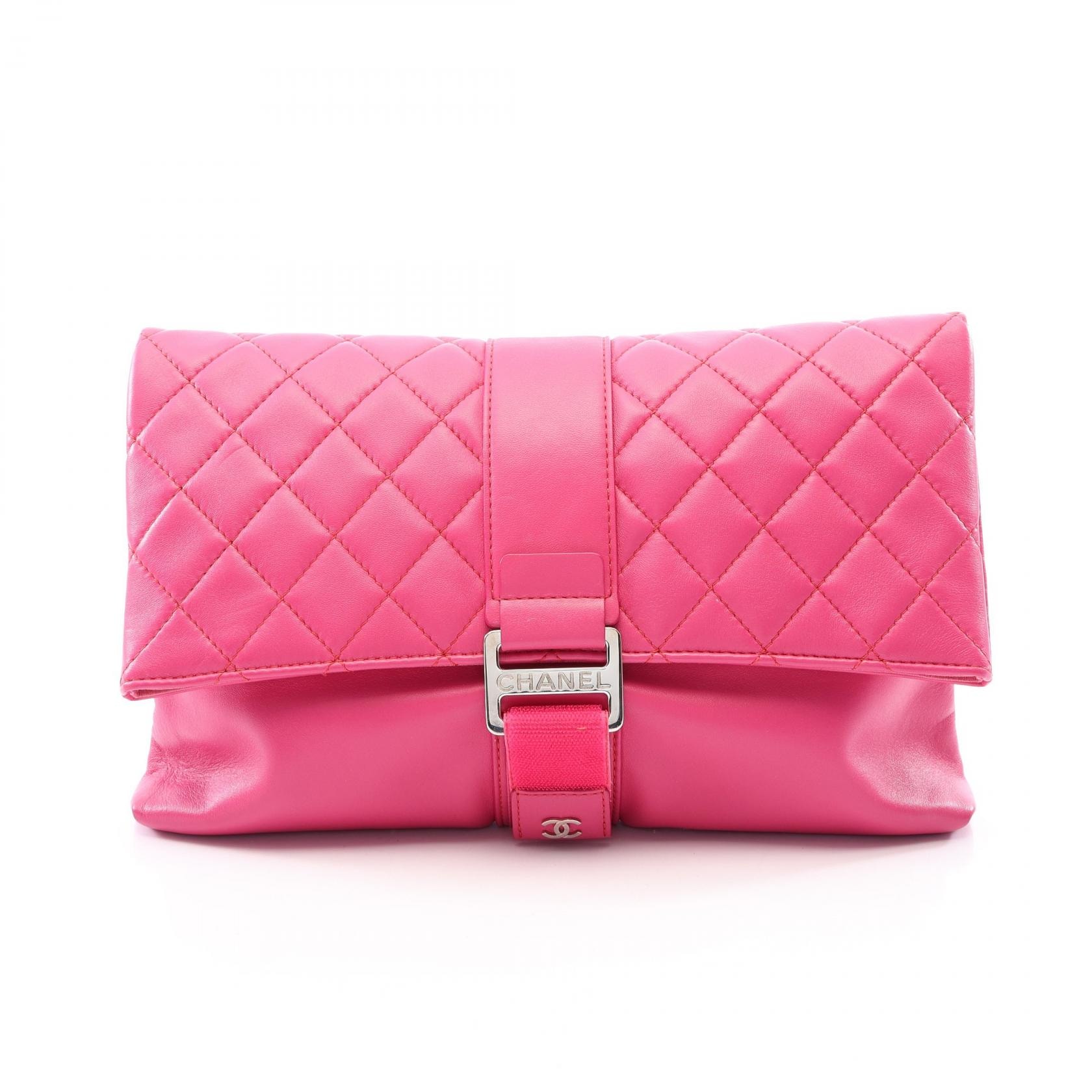 シャネル CHANEL マトラッセ セカンドバッグ クラッチバッグ バッグ ラムスキン(羊革) レディース ピンク系 【中古】