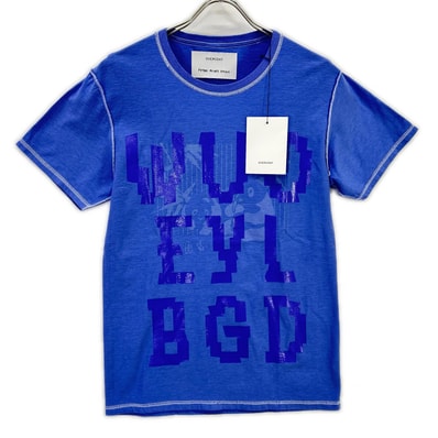 オーバーコート F24PANDA-WBG ブルー Message Print Tshirt S