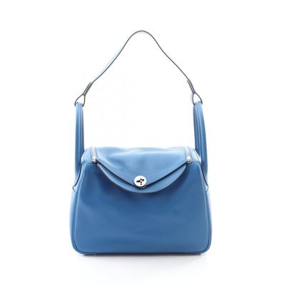 エルメス HERMES リンディ30 ショルダーバッグ バッグ レザー エバーカラー エバーカラー ブルーゼリージュ D刻印(2019年製造) レディース ブルー系 073426CK 【中古】