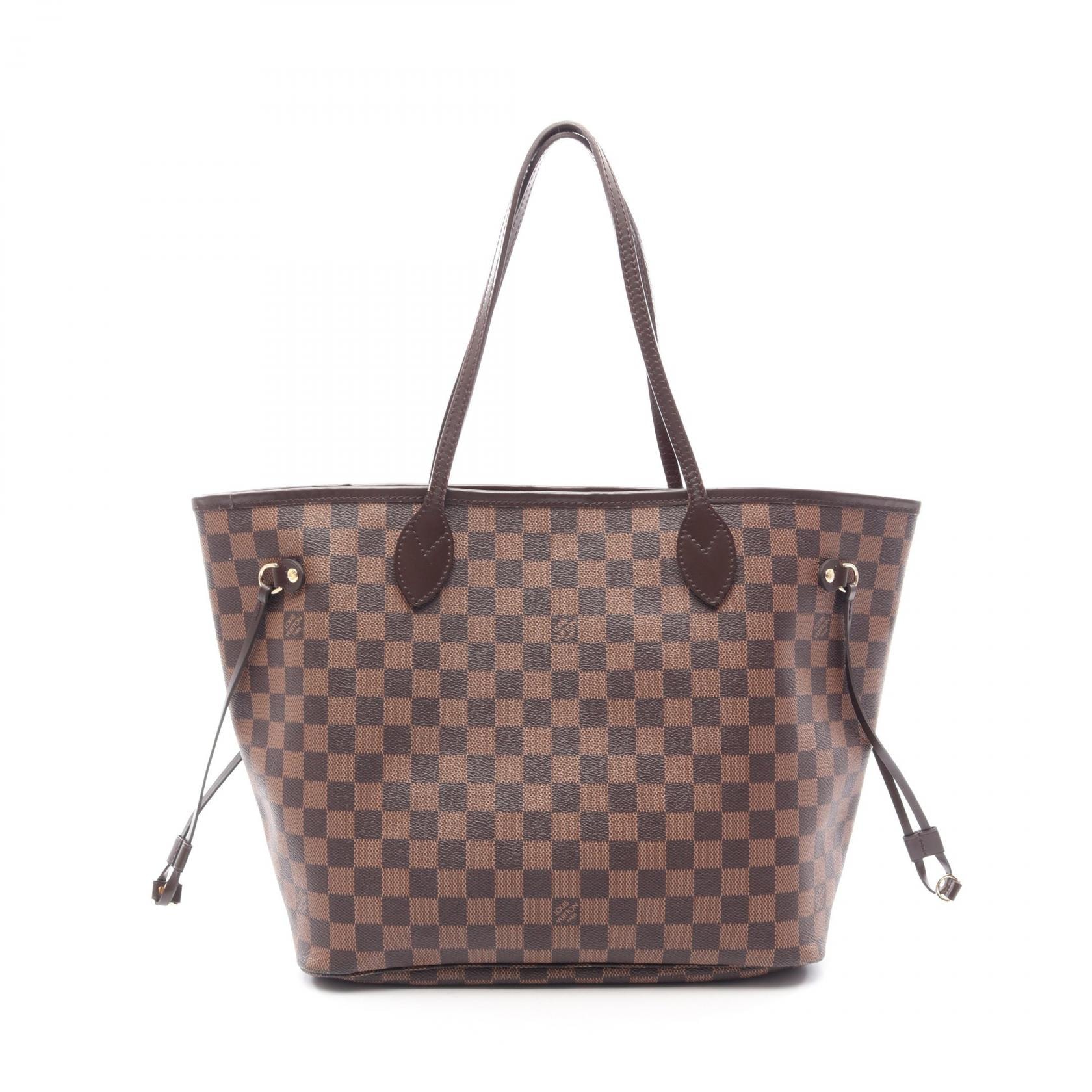 ルイ・ヴィトン LOUIS VUITTON ネヴァーフルMM ダミエエベヌ トートバッグ バッグ PVCコーティングキャンバス レザー ダミエ エベヌ レディース ブラウン系 N51105 【中古】