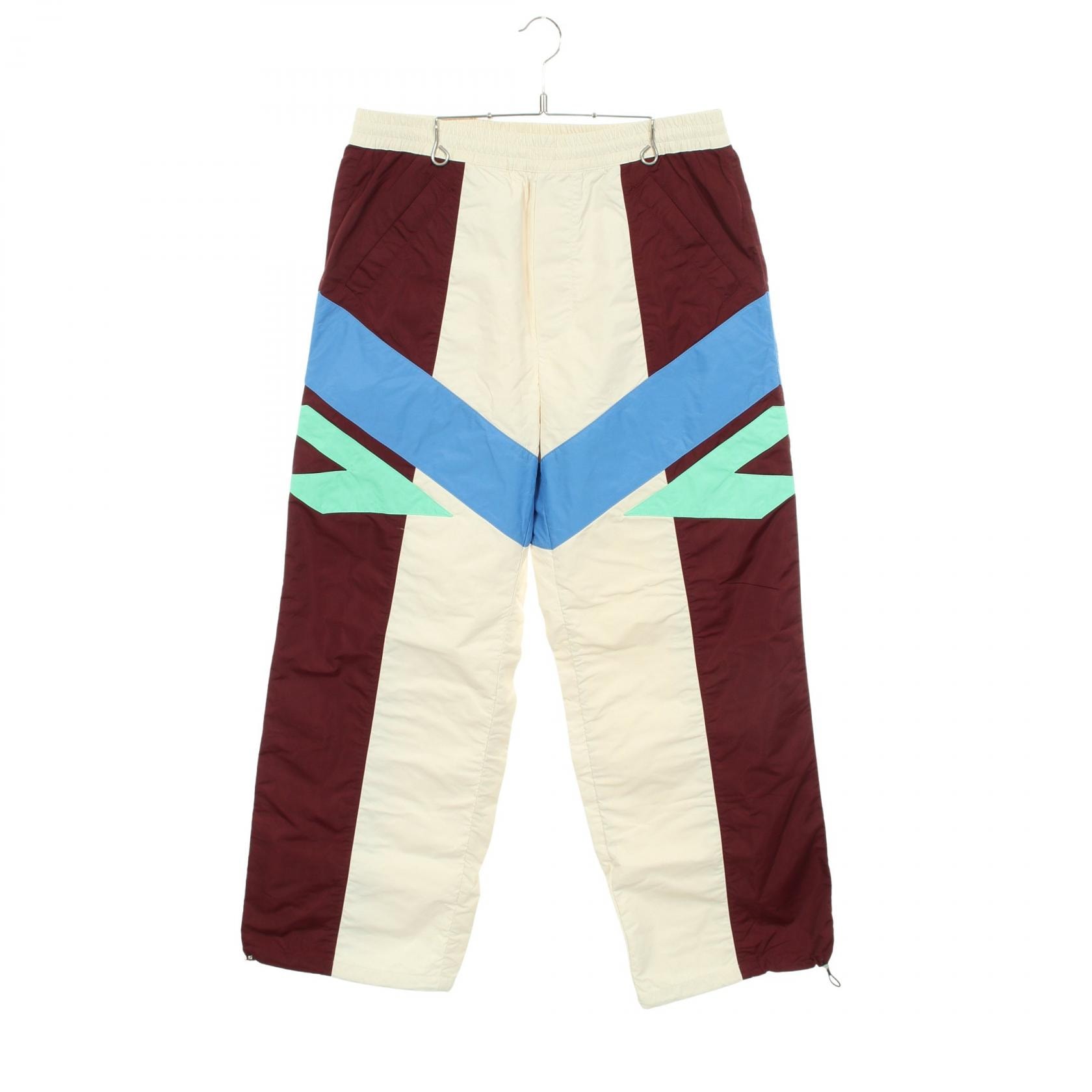 ディースクエアード DSQUARED2 カラーブロック トラックパンツ パンツ 衣料品 ボトムス ポリエステル メンズ アイボリー系 / ボルドー系 / マルチカラー 【中古】