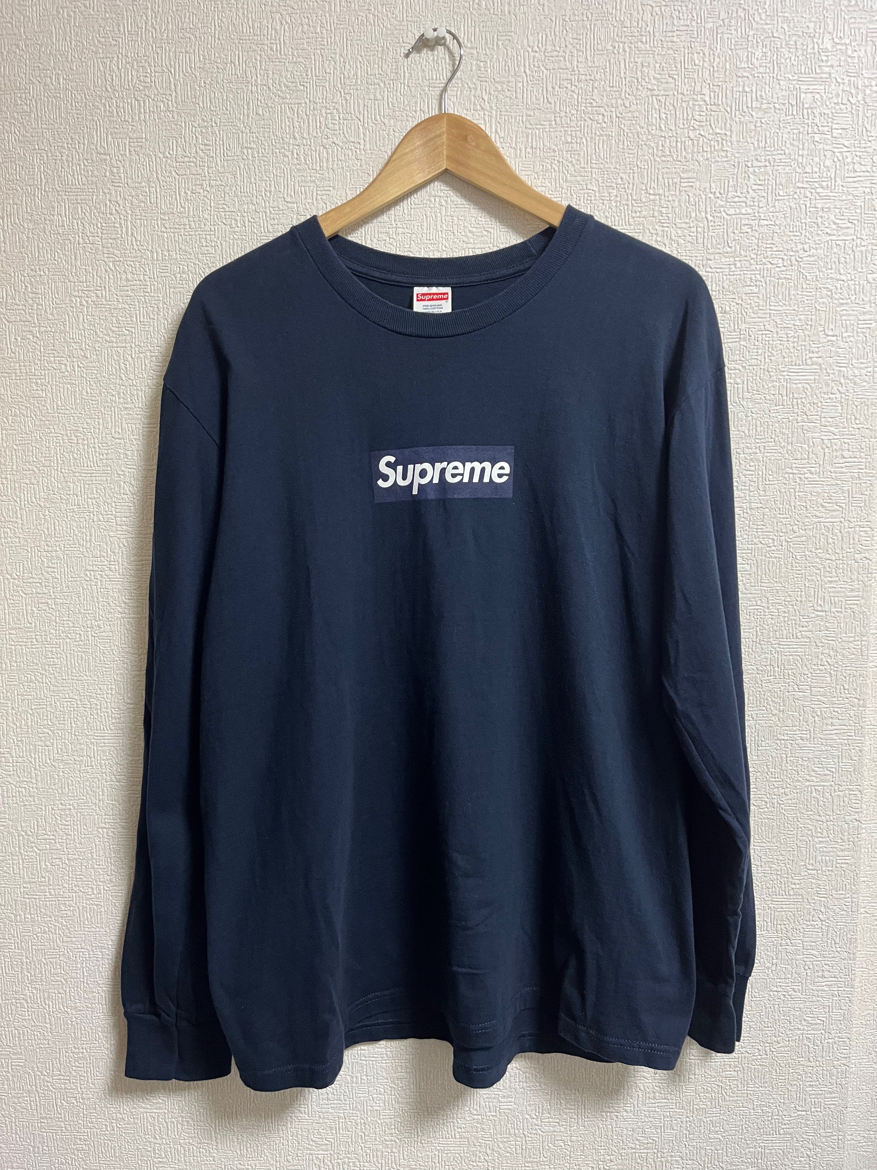 Supreme Box Logo L/S Tee "Navy"