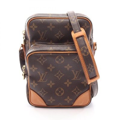 ルイ・ヴィトン LOUIS VUITTON アマゾン ショルダーバッグ バッグ PVCコーティングキャンバス レザー モノグラム レディース ブラウン系 M45236 【中古】