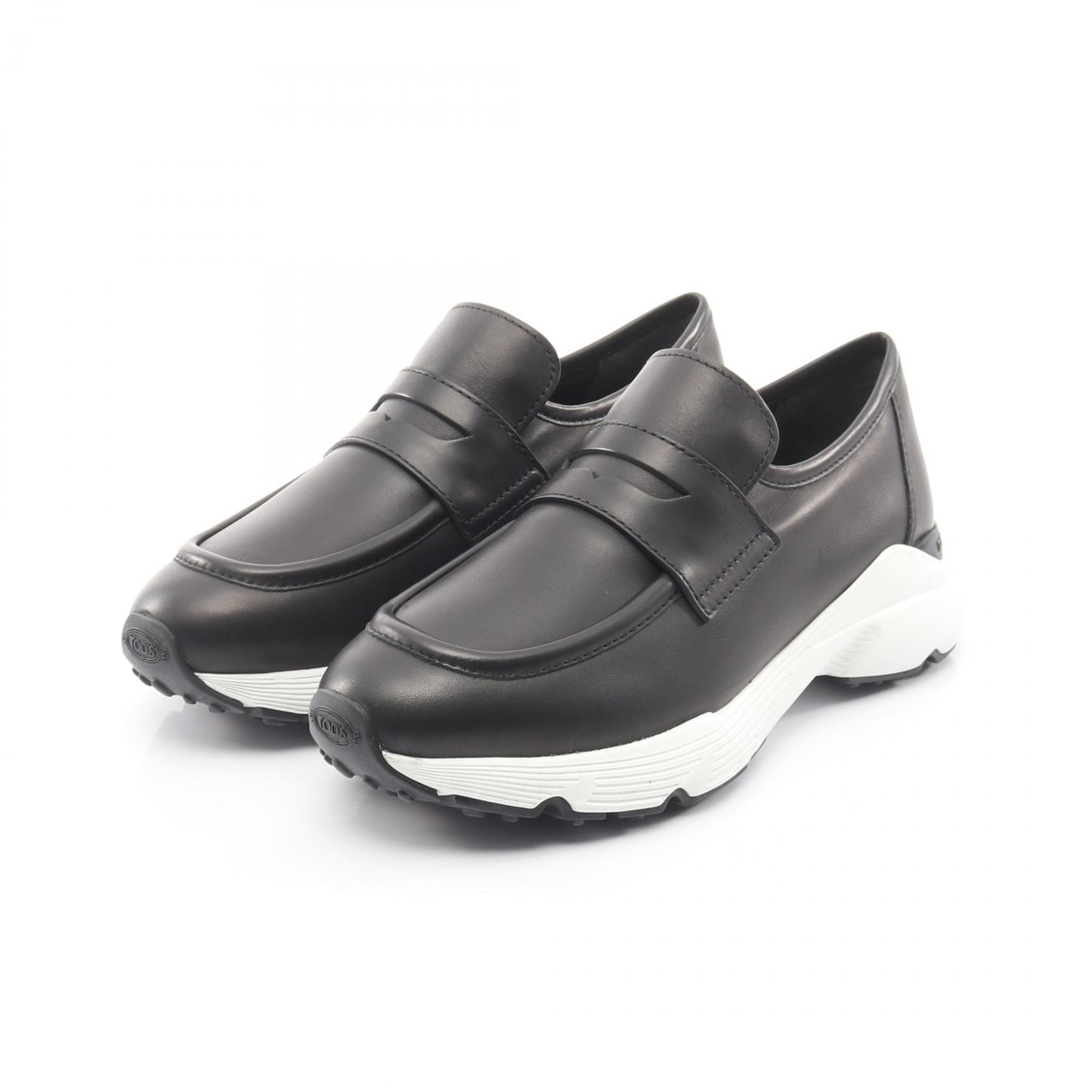 トッズ TOD'S ローファー スニーカー 靴 レザー レディース ブラック系 【中古】