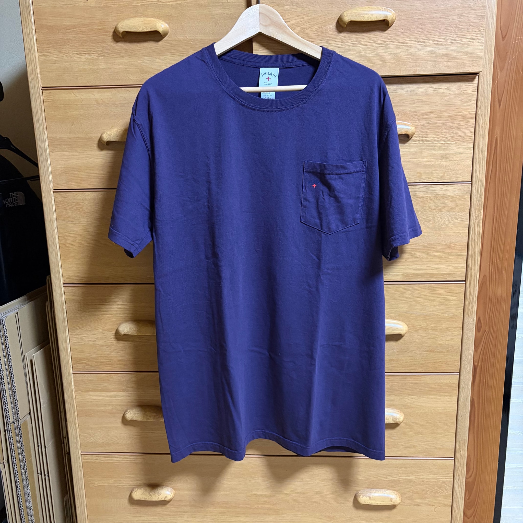 Noah Core Logo Pocket Tee "Burgundy"
