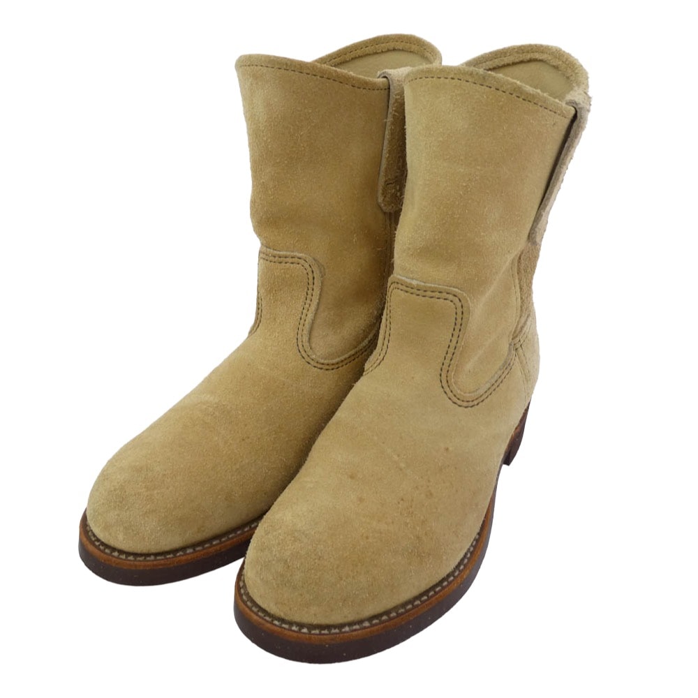 RED WING レッドウィング ブーツ 8288 PT91 PECOS スチールトゥ ペコス タン ラフアウト スエード ブーツ ライトブラウン系 ベージュ系 US7E【中古】