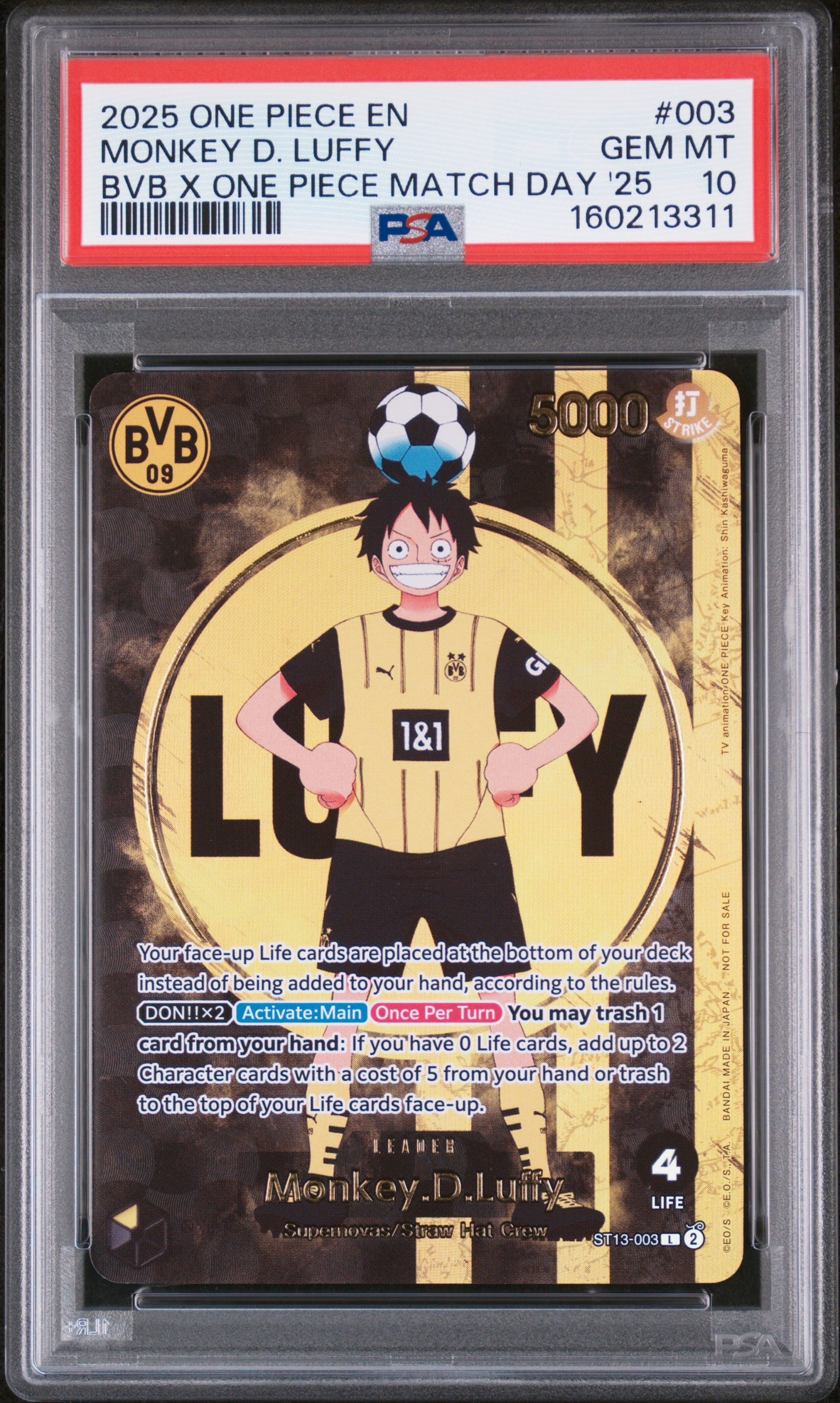 モンキー・D・ルフィ L [ST13-003]【英語版】(プロモーションカード「ボルシアドルトムント × ONE PIECE マッチデー 2025」)