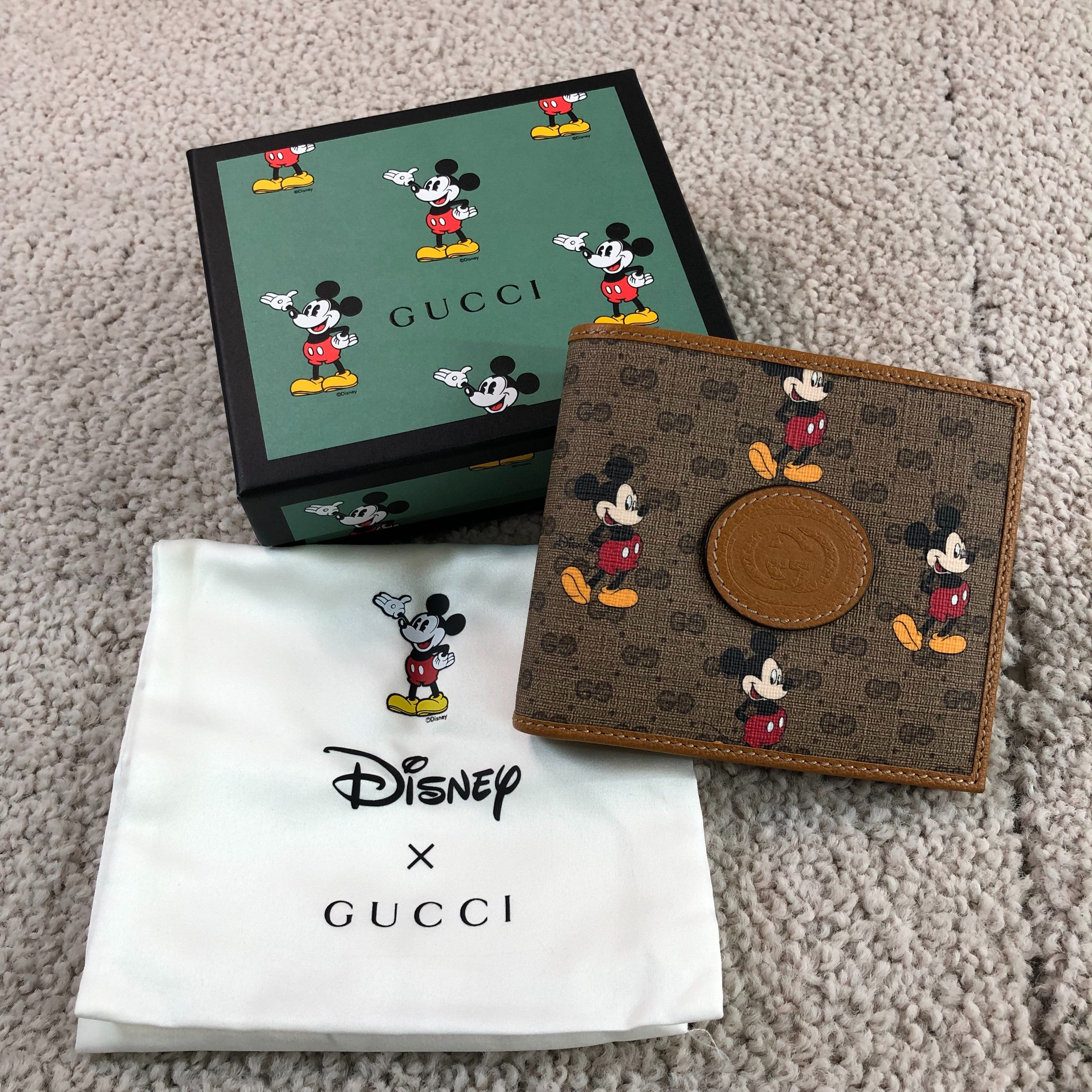 GUCCI x Disney GG Supreme Mickey Mouse Mini Wallet "Beige"
