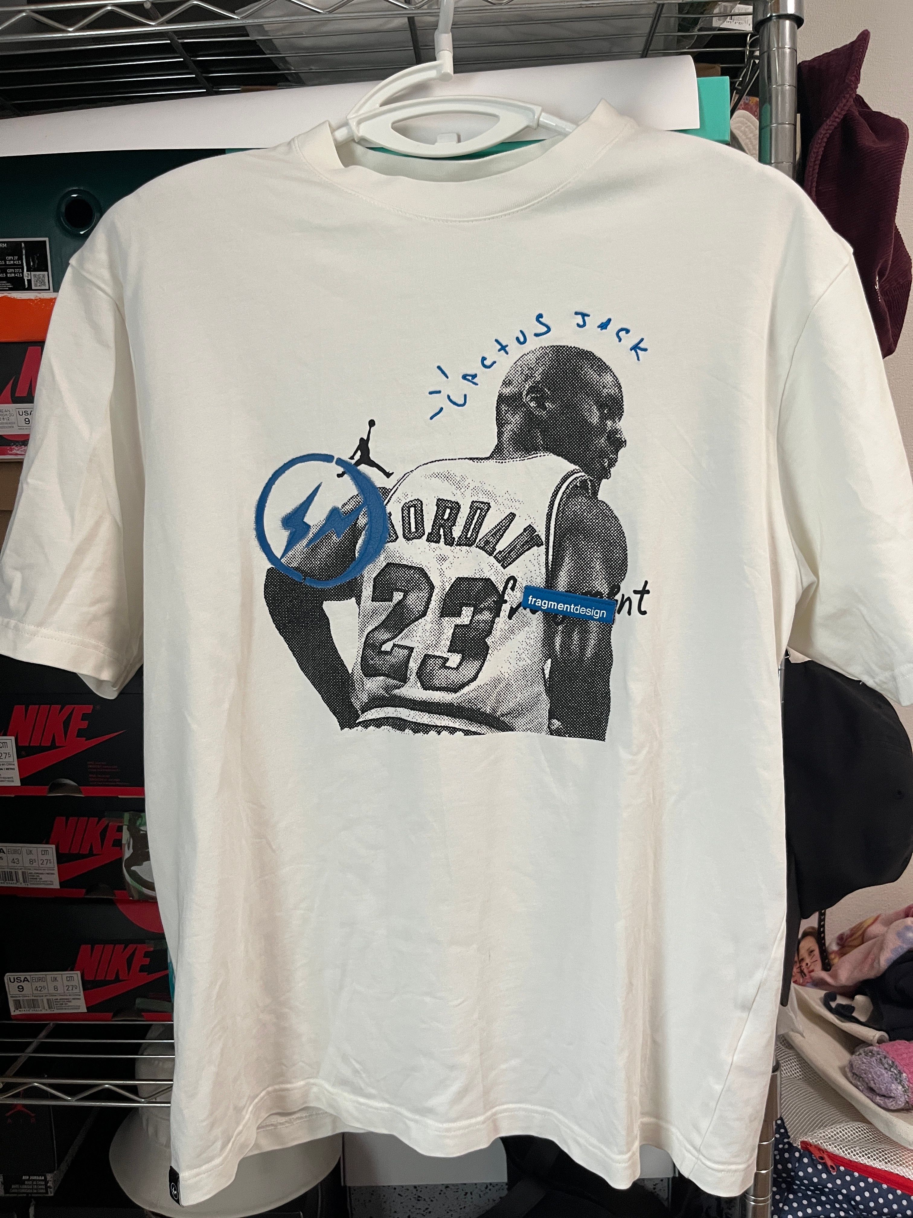 Air Jordan Travis Scott  Fragment Tee "White"