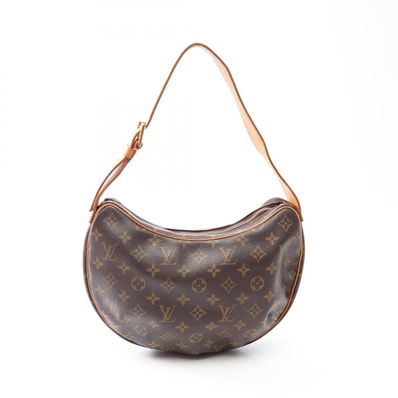 ルイ・ヴィトン LOUIS VUITTON クロワッサンMM モノグラム ショルダーバッグ バッグ PVCコーティングキャンバス レザー レディース ブラウン系 M51512 【中古】