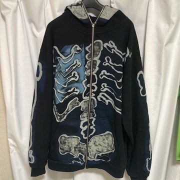 Travis Scott Cactus Jack For Fragment Skeleton Graffiti Full Zip