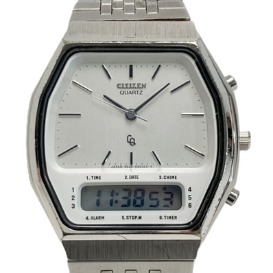 CITIZEN シチズン デジアナ 4-099915 Y ホワイト クォーツ メンズ 腕時計