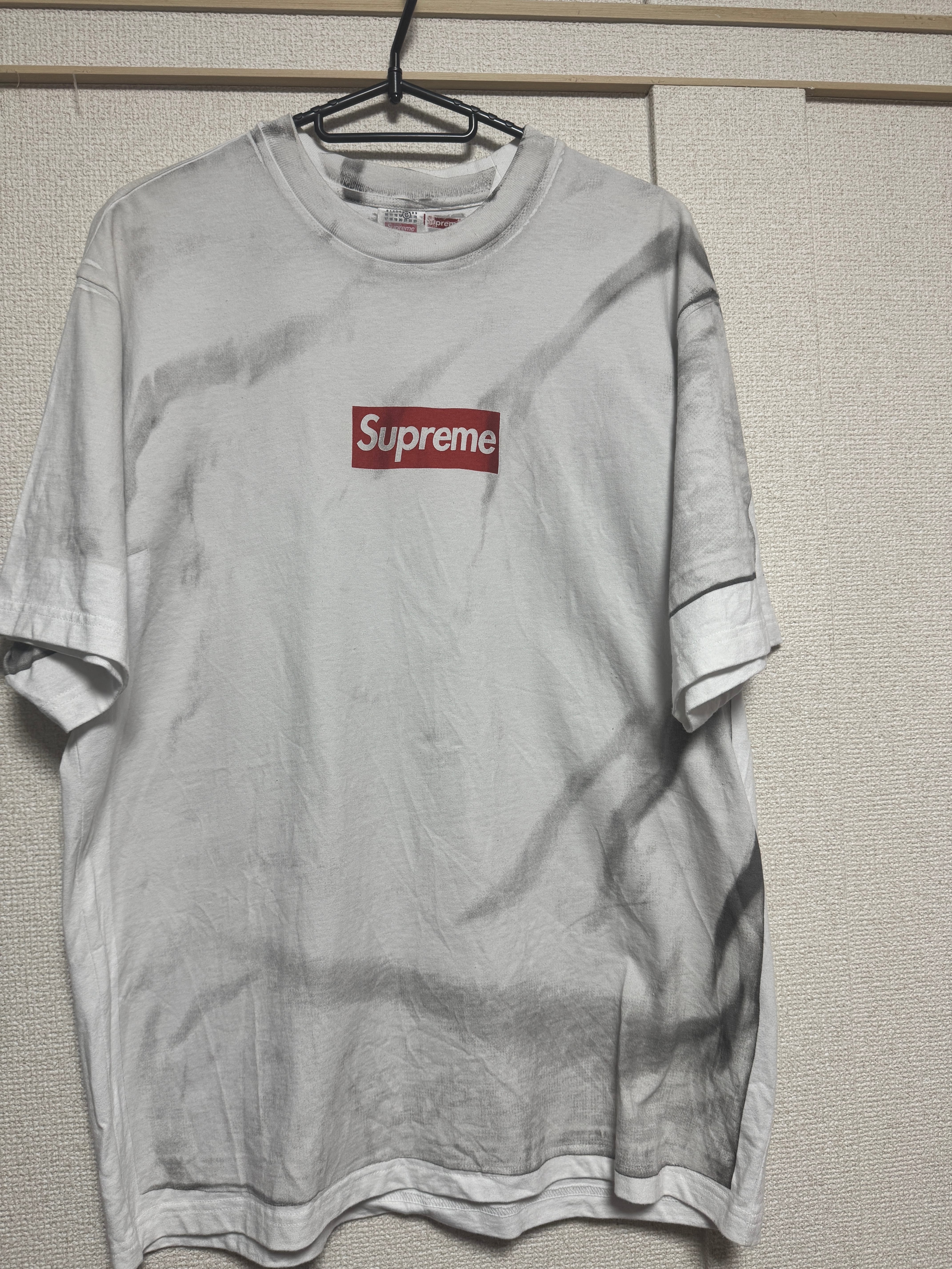 Supreme x MM6 Maison Margiela Box Logo Tee "White"