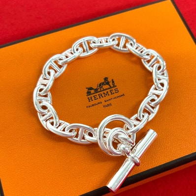 HERMES エルメス シェーヌダンクル MM 18コマ ブレスレット シルバー925 ブレスレット シルバー
33206