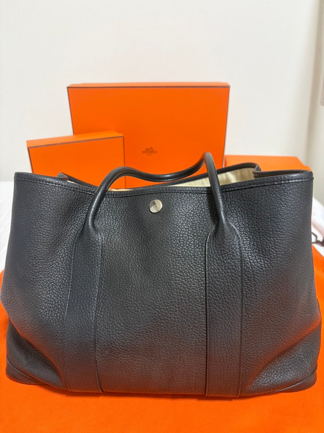 Hermes Garden Party Negonda "Noir/Silver"