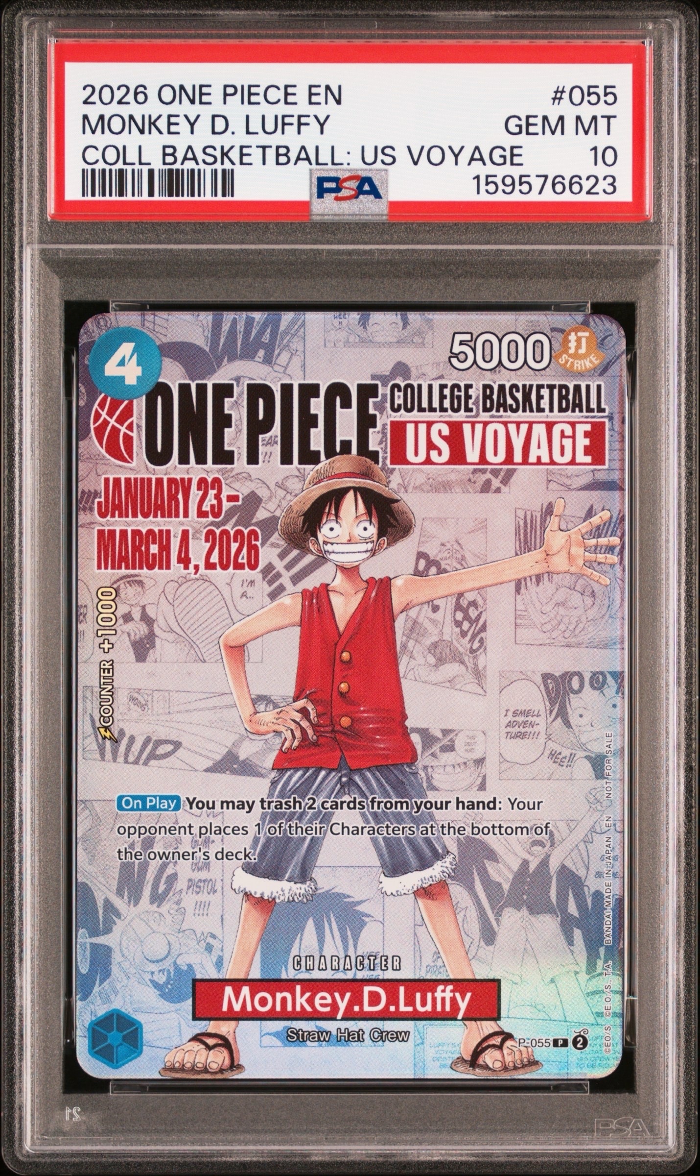PSA10】モンキー・D・ルフィ：P (開封済) [P-055]【英語版