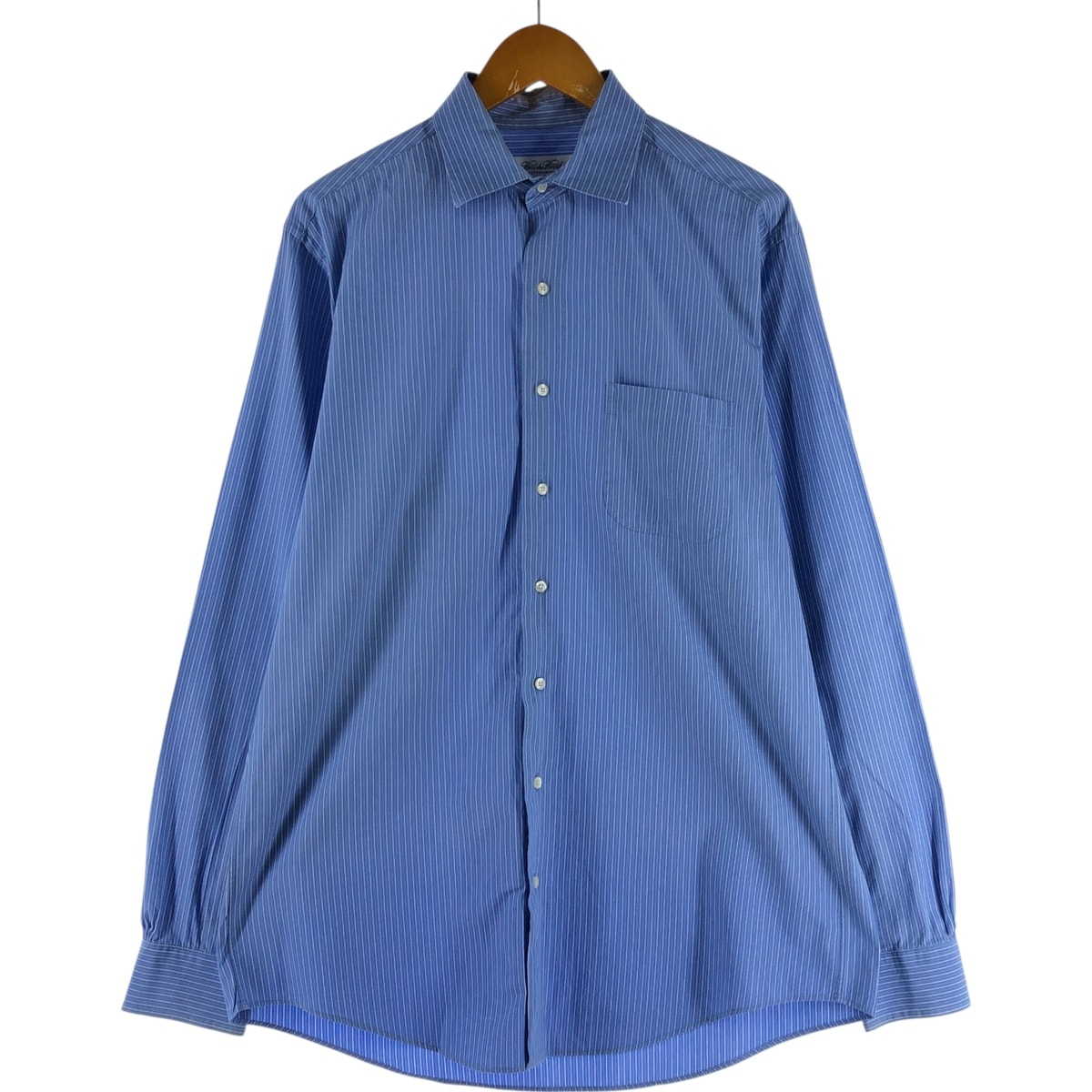 古着 ブルックスブラザーズ Brooks Brothers マルチストライプ ワイドカラー 長袖 コットンストライプシャツ メンズL相当/eaa535507