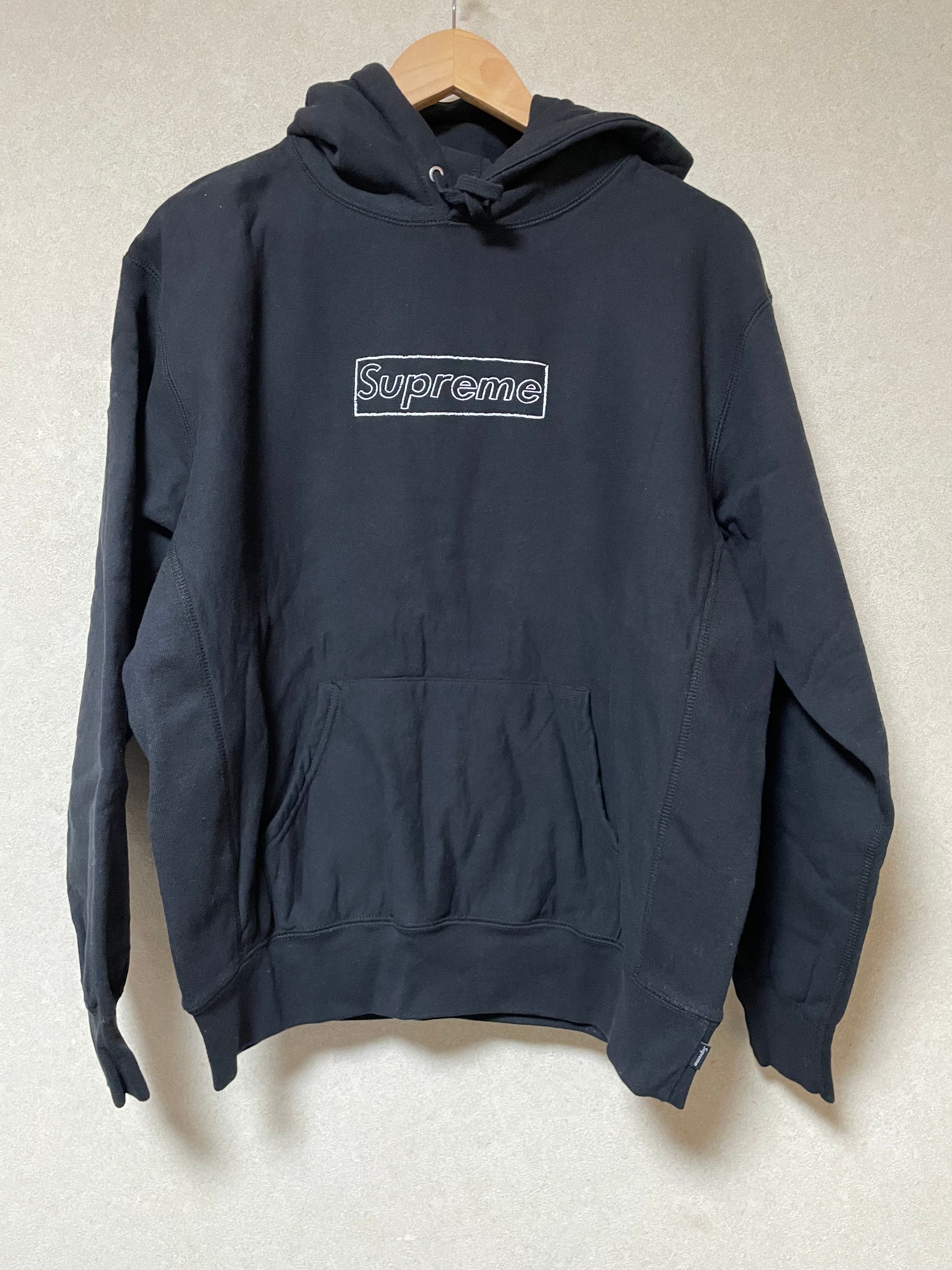 Supreme KAWS Chalk Logo Hooded Sweatshirt "Black"(2021)