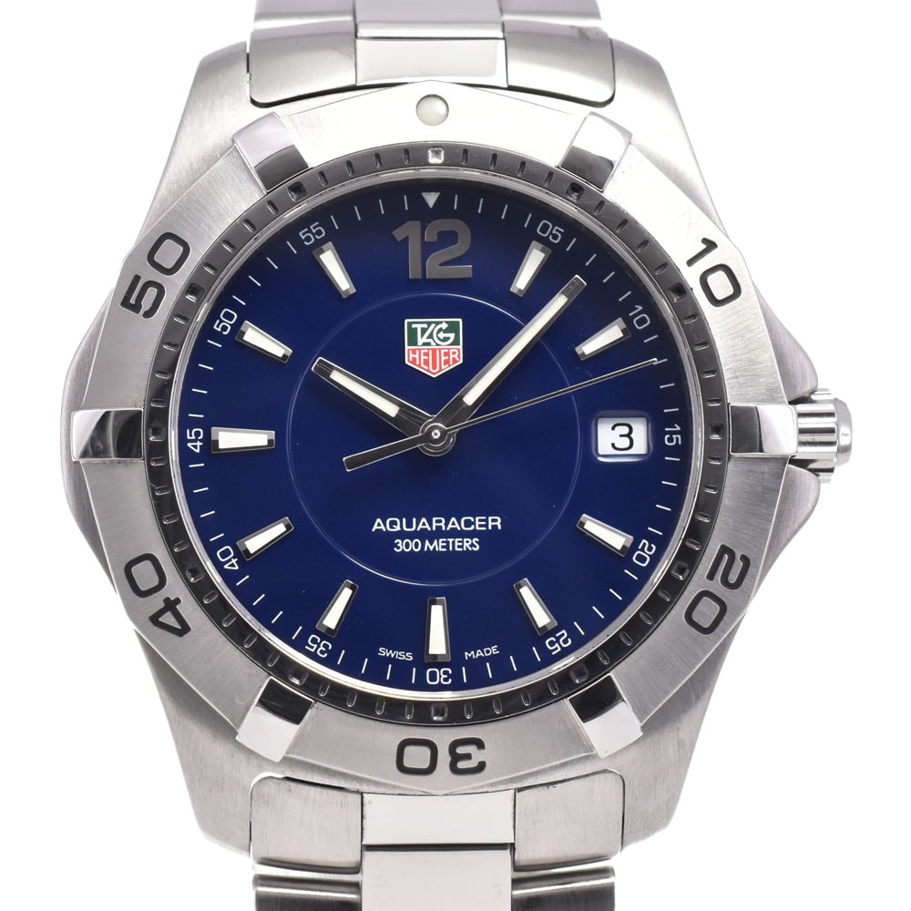 タグホイヤー TAG HEUER WAF1113.BA0801 アクアレーサー ブルー クォーツ メンズ 美品 保証書付き 腕時計 G#146958