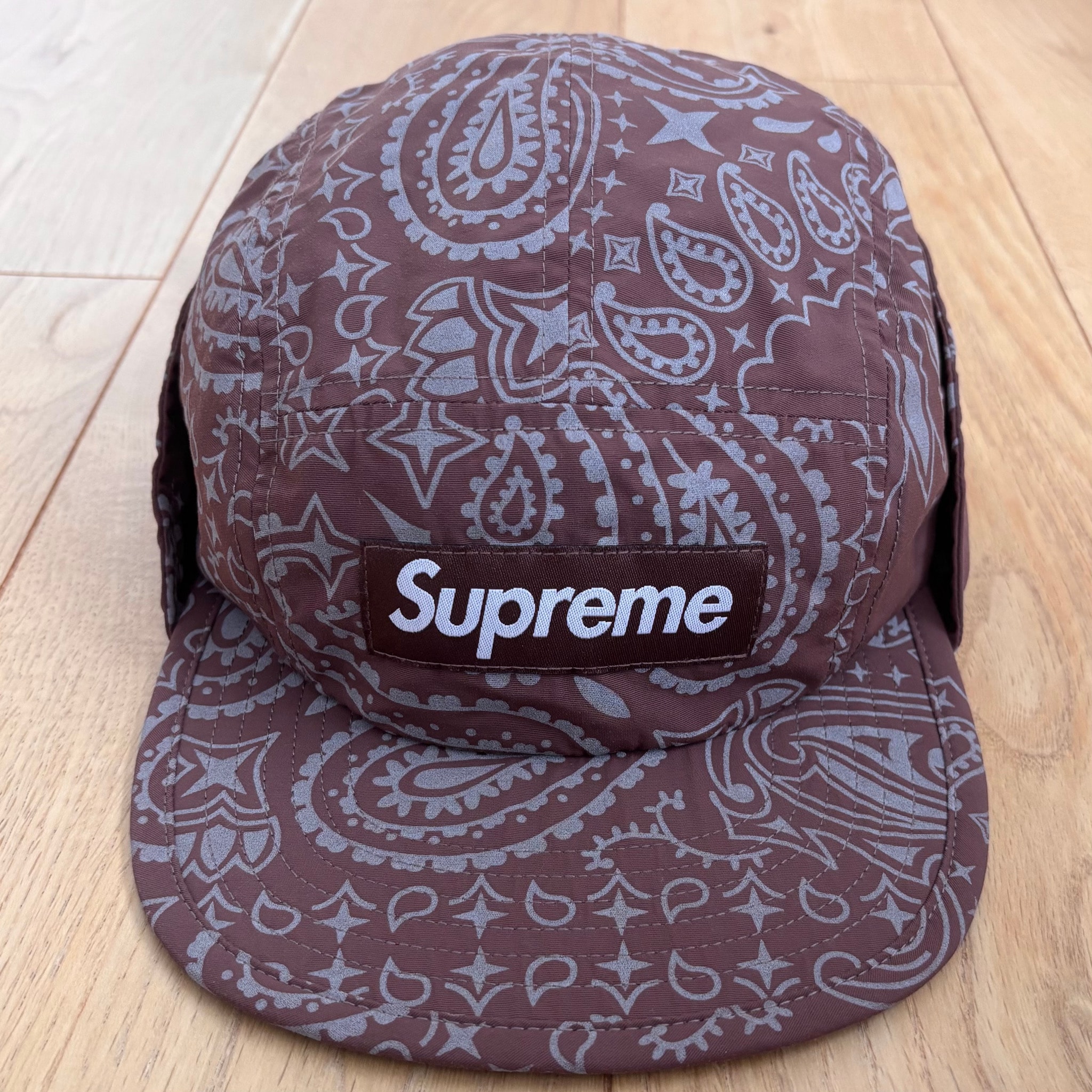 Supreme Reflective Bandana Sunshield Camp Cap "Brown"