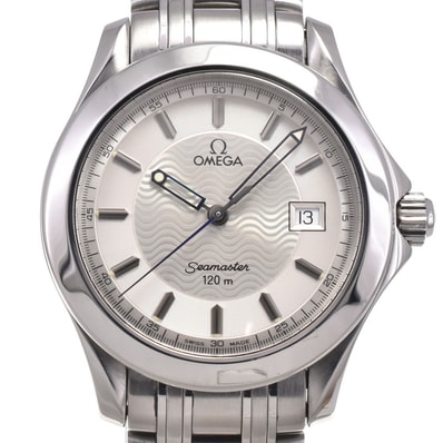 オメガ OMEGA 2511.31 シーマスター 120M デイト シルバー クォーツ メンズ 良品 腕時計 I#147352