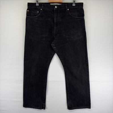 古着 リーバイス Levi's デニム パンツ 517 ブーツカット ジッパーフライ フレア ジーンズ ジーパン w38 L30 ブラック系 メンズ