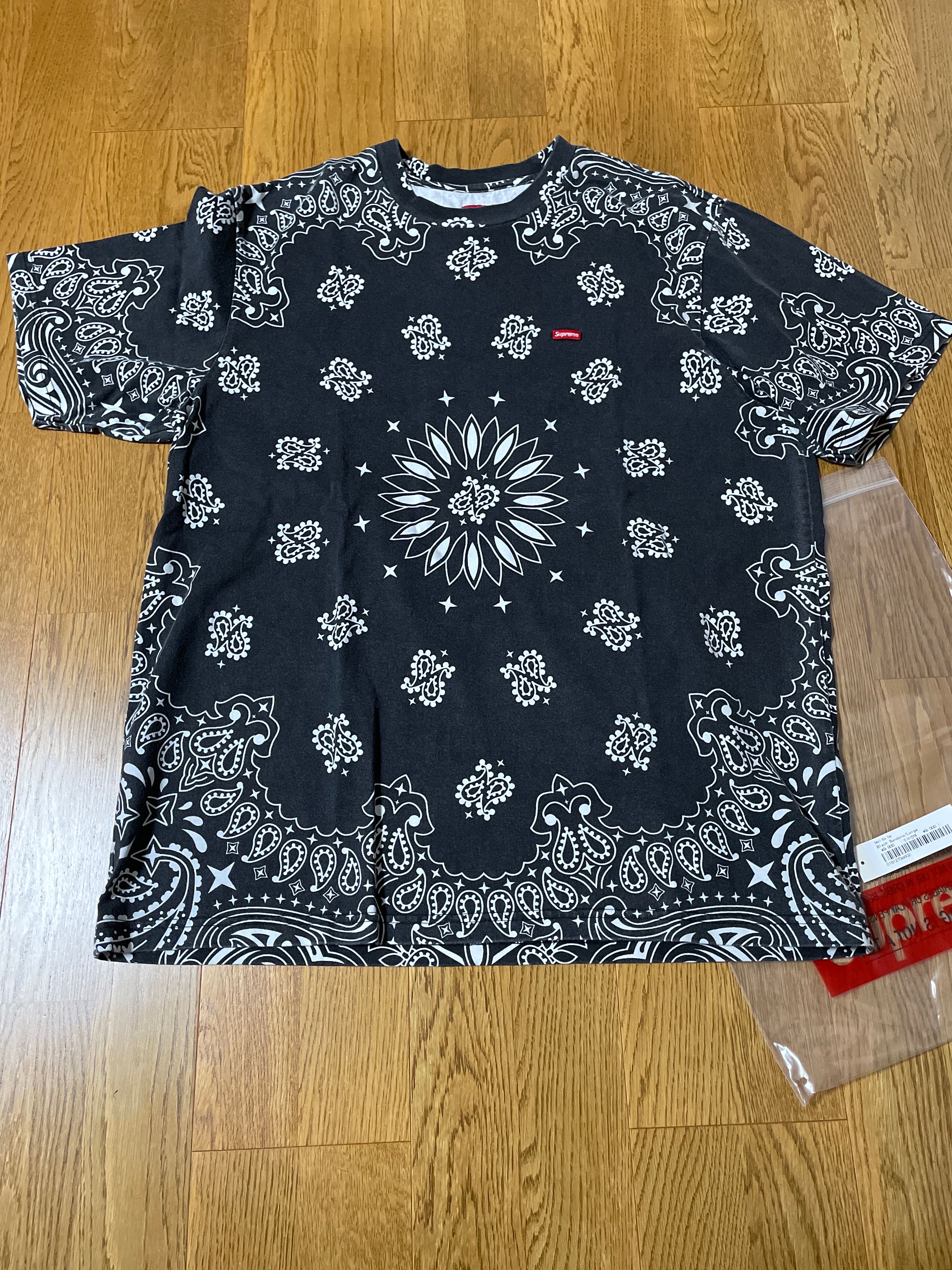 Supreme Small Box Tee "Bandana Black"(21SS)