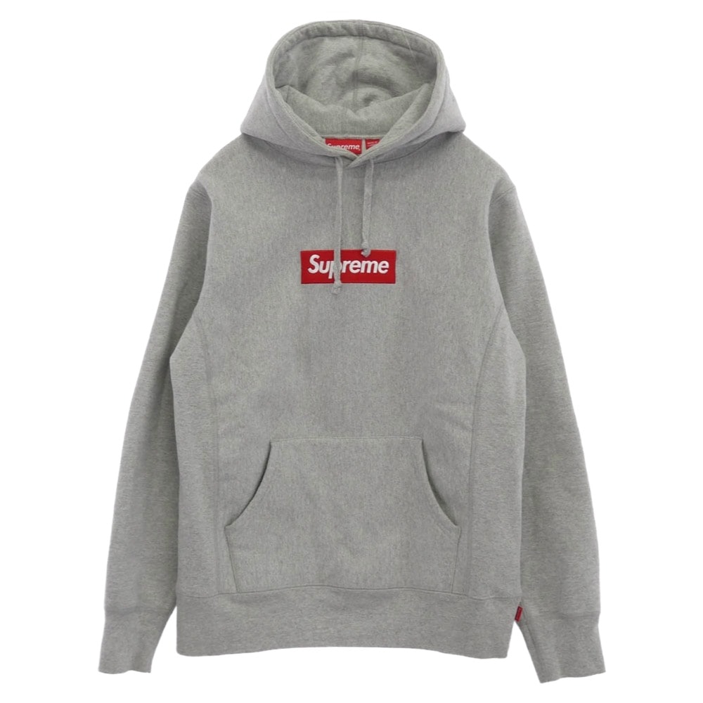 Supreme シュプリーム パーカー 16AW BOX LOGO HOODED SWEATSHIRT ボックスロゴ フーデッド スウェットシャツ プルオーバー パーカー グレー系 M【中古】