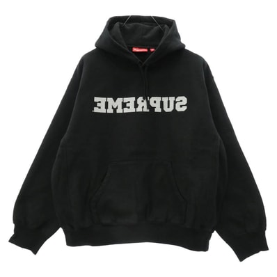 Supreme シュプリーム 25SS Reverse Hooded Sweatshirt リバース フーデッド スウェットシャツ フーディー パーカー Mサイズ ブラック系 M【極上美品】【中古】