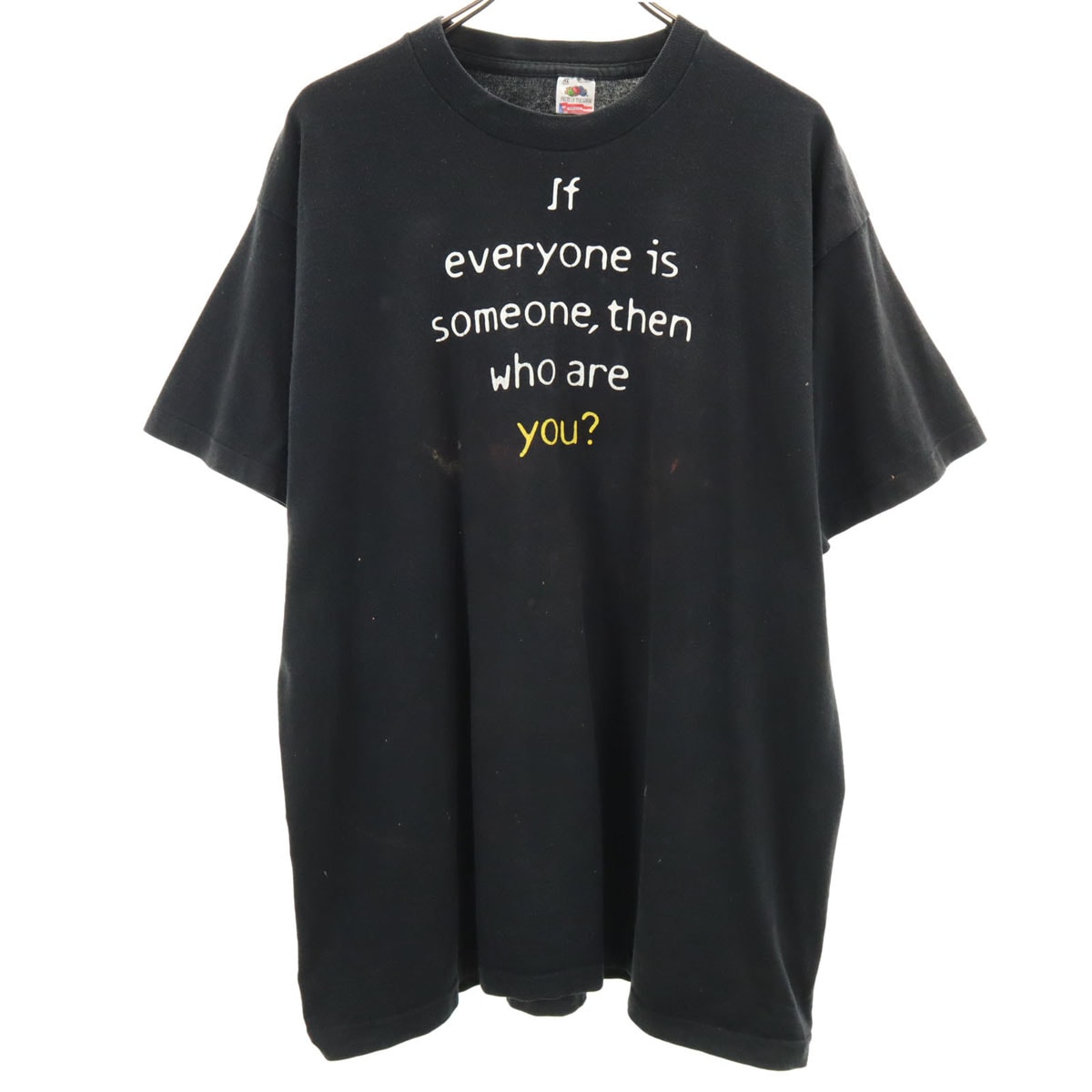 FRUIT OF THE LOOM フルーツオブザルーム 90s USA製 オールド 半袖 Tシャツ XL ブラック