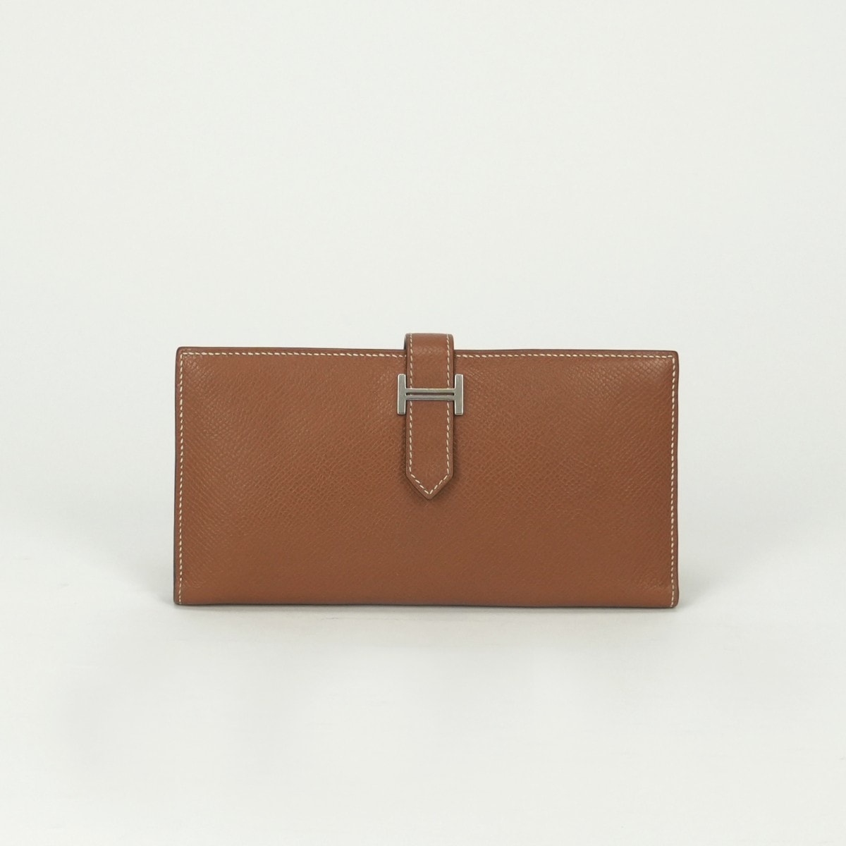 エルメス HERMES ベアンスフレ ベアンスフレ 財布 長財布 ロングウォレット エプソン ゴールド Gold ブラウン Brown 茶 シルバー金具 ヴォーエプソン