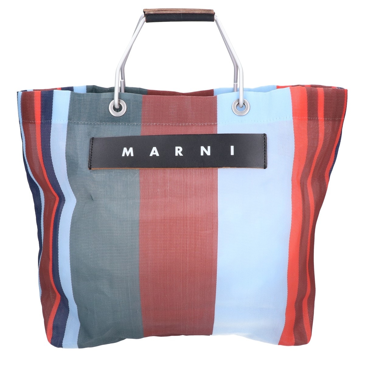 マルニ 【美品】フラワーカフェ ストライプ メッシュ