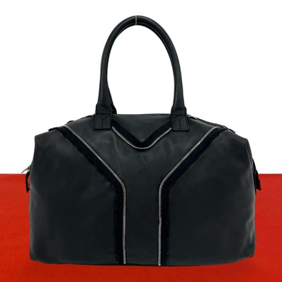 YVES SAINT LAURENT イヴ・サンローラン Yライン レザー ハンドバッグ ブラック
21537
